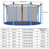 Ø305 cm Trampolin Sicherheitsnetz innenliegend für Gartentrampoline Schwarz