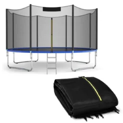 Ø 487cm Trampolin Sicherheitsnetz für Gartentrampoline Ersatznetz Außenliegend mit Reißverschluss