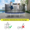 Ø 457cm Trampolin Sicherheitsnetz für Gartentrampoline Ersatznetz außenliegend Schwarz