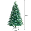 180 cm verschneiter künstlicher Weihnachtsbaum mit Schnee mit Metallständer Kunstbaum Grün + Weiß