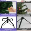 93 cm Vorbeleuchteter künstlicher Weihnachtsbaum Weihnachtsbaum mit mehrfarbigen Glasfasern 96 lila & weißen LEDs Grün