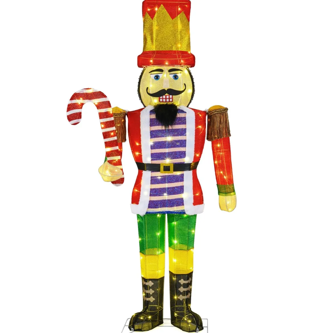 170 cm Weihnachten Nussknacker Figur mit Zuckerstange Weihnachtsfigur Soldat