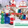 185 cm Weihnachtsaufblasbare Beleuchtete Briefkasten Weihnachtsmann Bunt