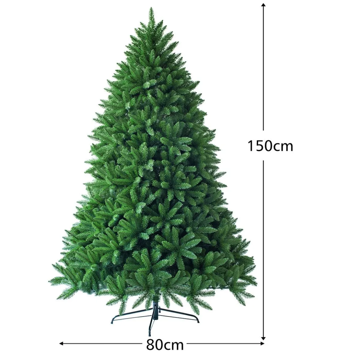 150 cm Weihnachtsbaum Tannenbaum mit Metallständer Kunstbaum Weihnachten Grün