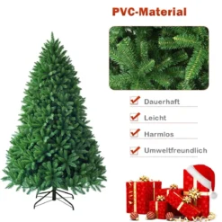 150 cm Weihnachtsbaum Tannenbaum mit Metallständer Kunstbaum Weihnachten Grün
