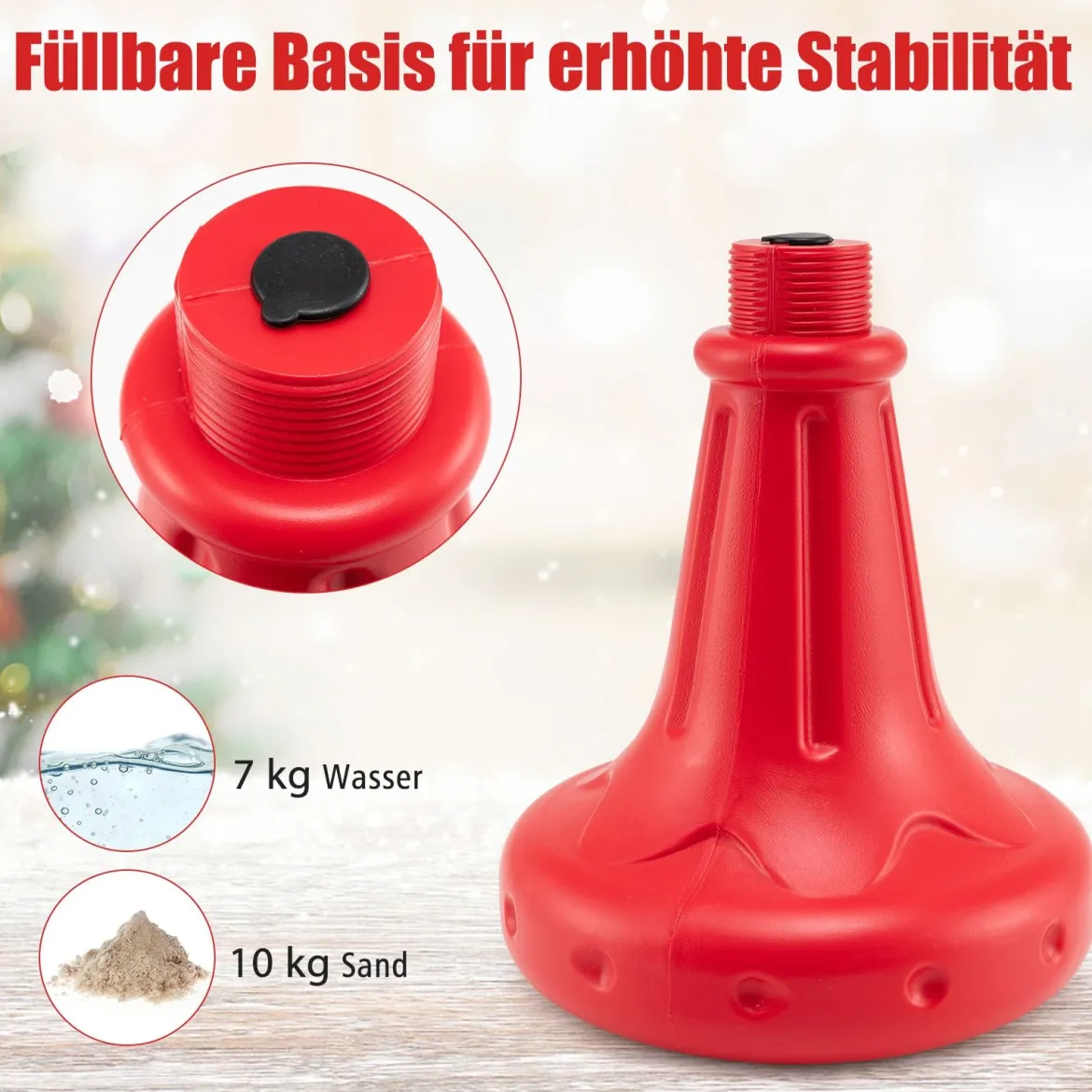 185 cm Weihnachtslaterne mit Warmweißen LED-Leuchten Straßenlampe Weihnachtsdeko