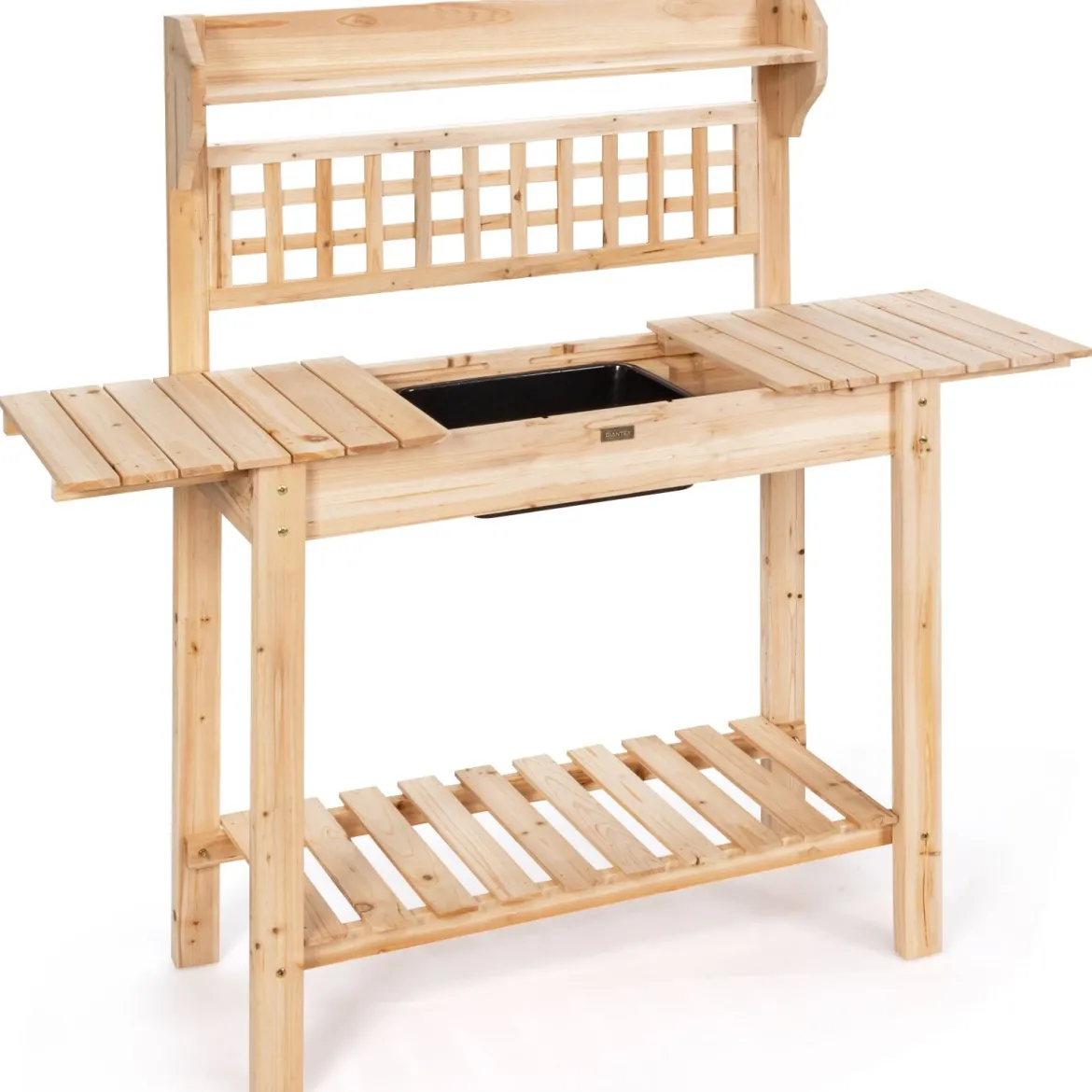 Coatway Gärtnertisch Holz Pflanztisch Garten Arbeitstisch Gartentisch multifunktionale Pflanz-Bank 101 x 45 x 141 cm