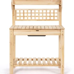 Coatway Gärtnertisch Holz Pflanztisch Garten Arbeitstisch Gartentisch multifunktionale Pflanz-Bank 101 x 45 x 141 cm
