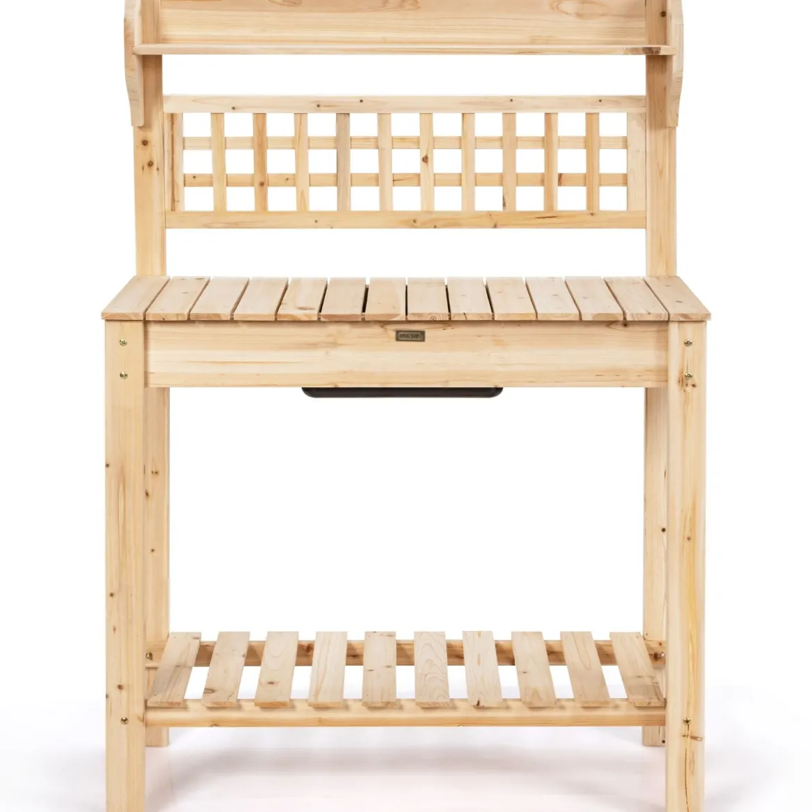 Coatway Gärtnertisch Holz Pflanztisch Garten Arbeitstisch Gartentisch multifunktionale Pflanz-Bank 101 x 45 x 141 cm