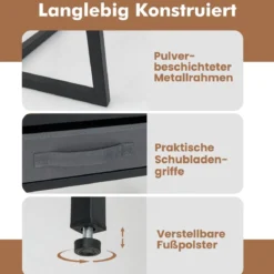 Computerschreibtisch mit Steckdosen Schminktisch und Hocker-Set mit Monitorständer Rustikal Braun