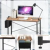 Computertisch mit Aufbewahrungsbeutel Schreibtisch aus Holz 102 X 51 X 76 cm (Rustikales Braun, M)