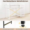 Computertisch mit Steckdosen Homeoffice-Schreibtisch mit Aufsatz Schublade & 2 offenen Regalen Weiß