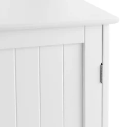 Coswtay Badezimmerschrank Verstellbarer Einlegeboden Badschrank Sideboard Weiß 60 x 35 x 87 cm