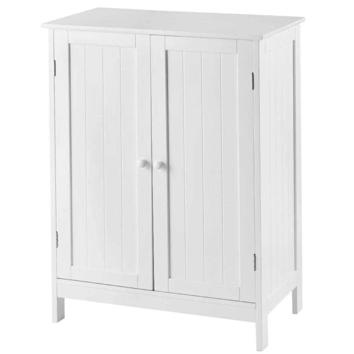 Coswtay Badezimmerschrank Verstellbarer Einlegeboden Badschrank Sideboard Weiß 60 x 35 x 87 cm