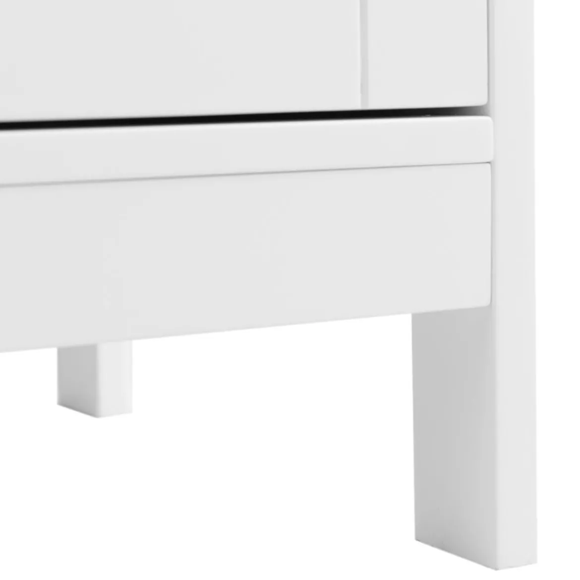 Coswtay Badezimmerschrank Verstellbarer Einlegeboden Badschrank Sideboard Weiß 60 x 35 x 87 cm