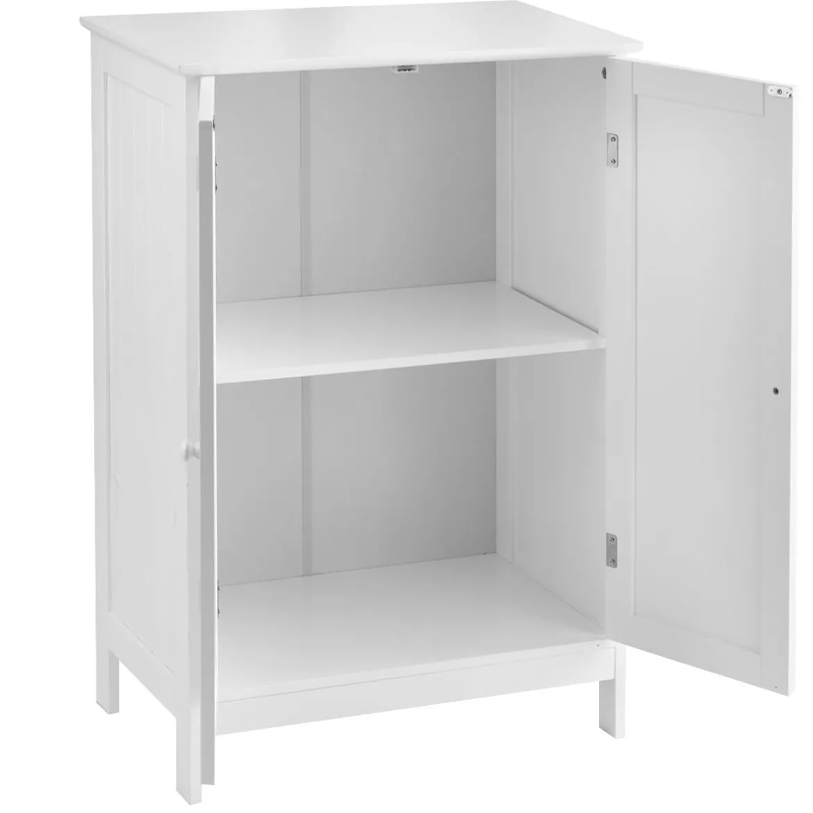 Coswtay Badezimmerschrank Verstellbarer Einlegeboden Badschrank Sideboard Weiß 60 x 35 x 87 cm