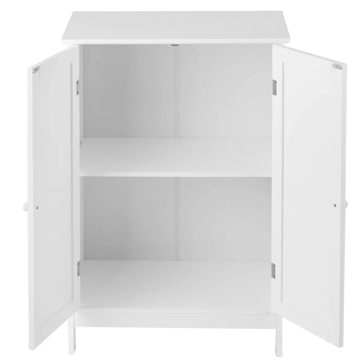 Coswtay Badezimmerschrank Verstellbarer Einlegeboden Badschrank Sideboard Weiß 60 x 35 x 87 cm