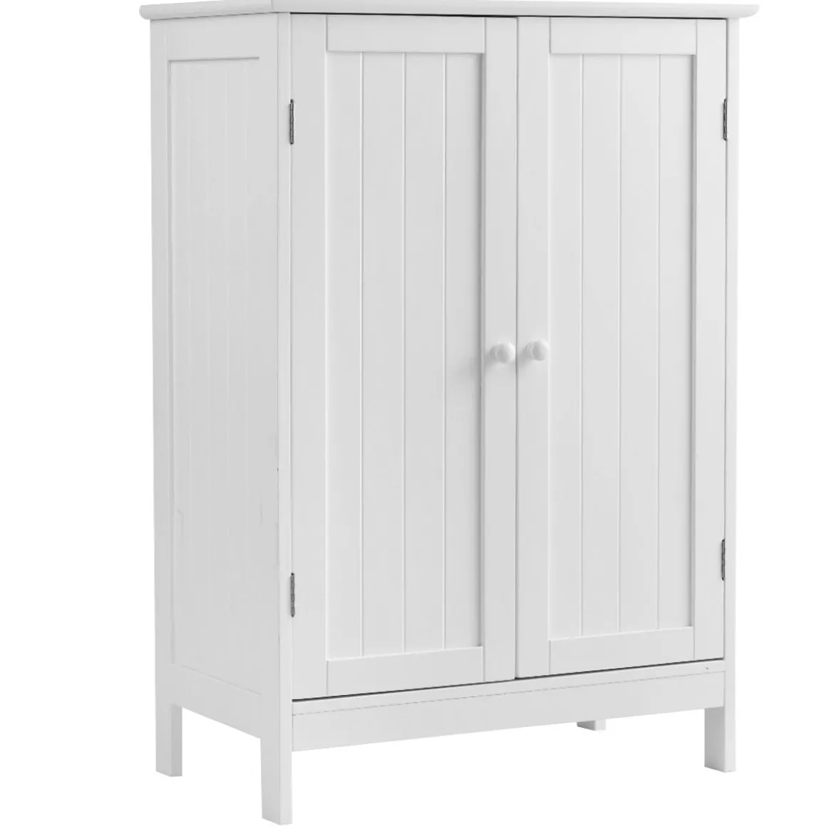 Coswtay Badezimmerschrank Verstellbarer Einlegeboden Badschrank Sideboard Weiß 60 x 35 x 87 cm