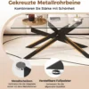 Couchtisch aus Gehärtetem Glas Rechteckiger Glastisch Moderner Kaffeetisch 120 x 60 x 45,5 cm Schwarz