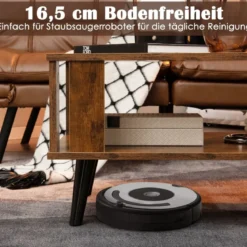 Couchtisch für Kleine Räume 2-Stufiger Kaffeetisch aus Holz 70 x 50 x 41 cm