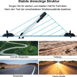 Dachfahrradträger für 1 Fahrrad mit Diebstahlsicherung Rostschutz-Aluminiumlegierung Universalhalterung