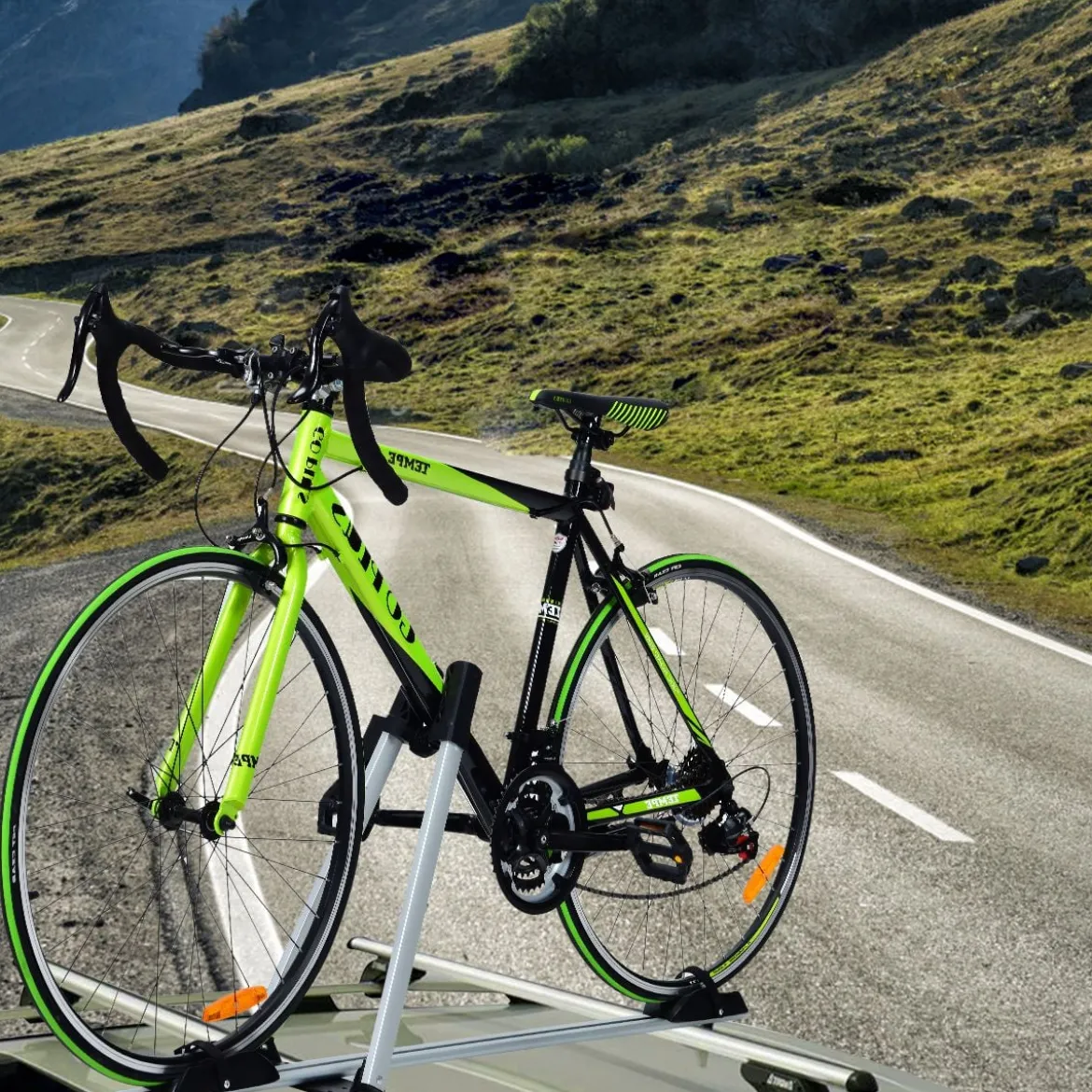 Dachfahrradträger für 1 Fahrrad mit Diebstahlsicherung Rostschutz-Aluminiumlegierung Universalhalterung