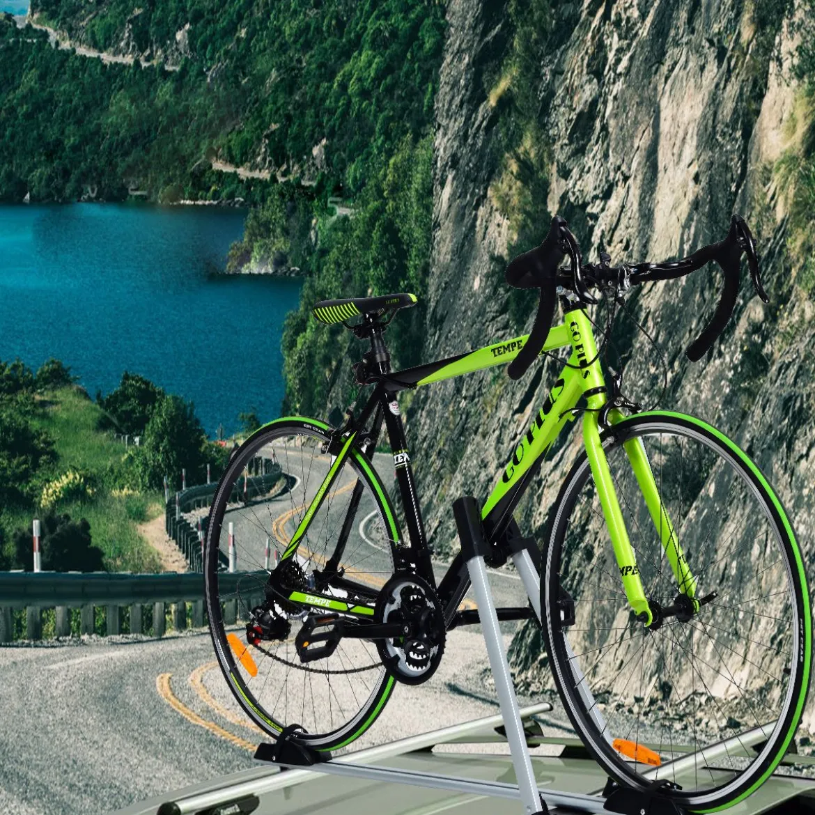 Dachfahrradträger für 1 Fahrrad mit Diebstahlsicherung Rostschutz-Aluminiumlegierung Universalhalterung