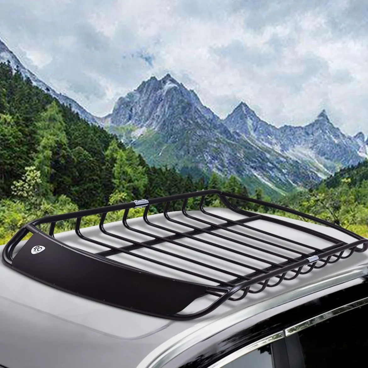 Dachkorb Universal Aerodynamisches Design Auto Dachgepäckträger 120 x 98 x 17 cm Schwarz