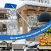 Dach Schneeräumer mit Rollen & Kunststoff Schneeschild Dachschneeräumer Schneeschaufel