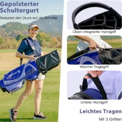 Damen Golfschläger Set 11 teilige Golfschlägersätze rechtshändig mit Regenhaube Lila