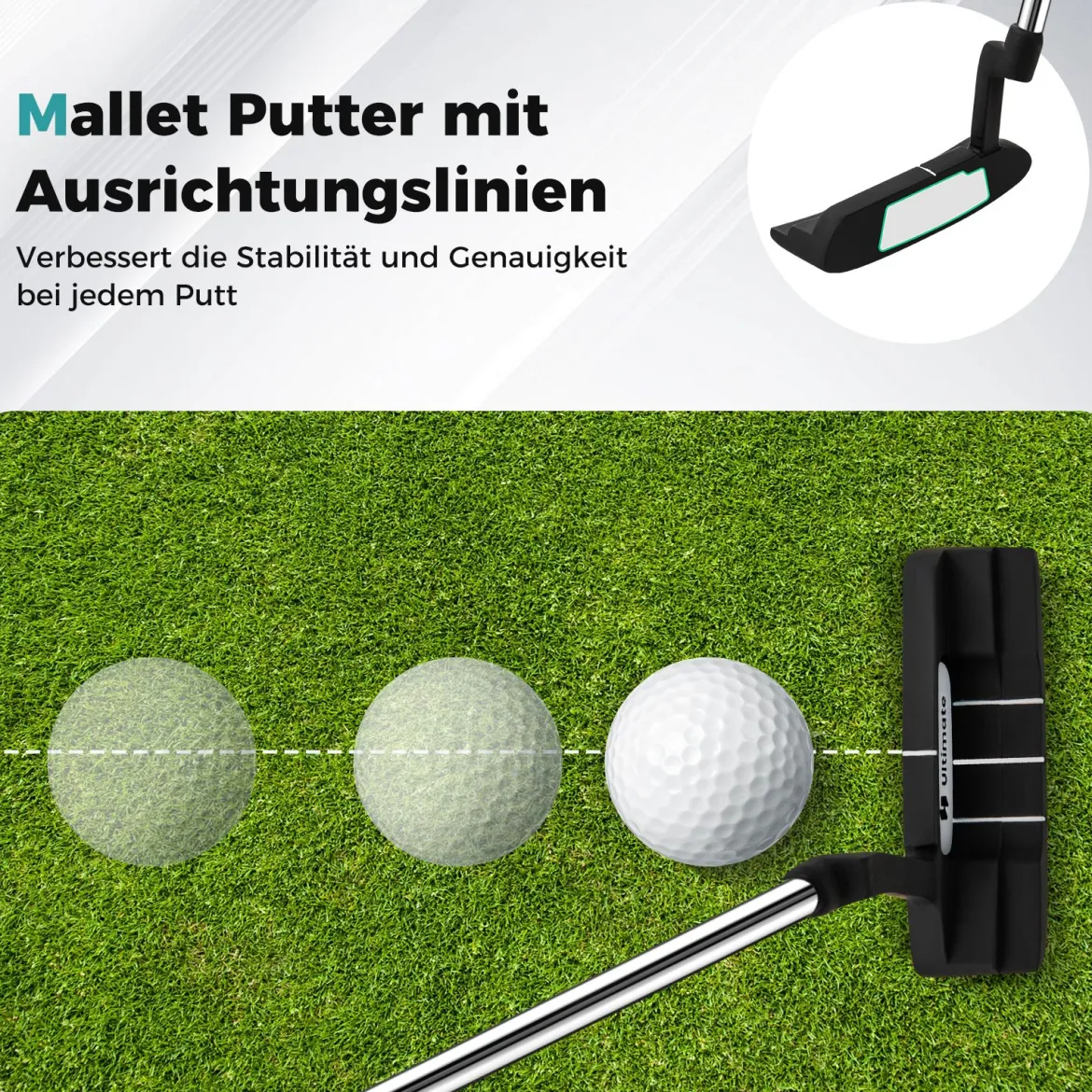 Damen Komplett Golfschläger Set 15 Teilges Golf Set Rechtshänder mitGolftasche & Regenhaube Grün