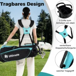 Damen Komplett Golfschläger Set 15 Teilges Golf Set Rechtshänder mitGolftasche & Regenhaube Grün