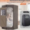 Dampfsauna Tragbar Heimsauna mit 9 Temperaturstufen Saunazelt mit Fernbedienung & Timer Grau