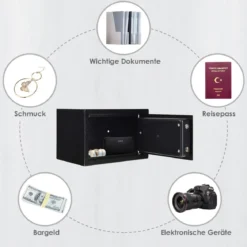 Digitaler Sicherheits-Safe Tresorfach mit 2 Überbrückungsschlüsseln Elektronischer Schranktresor