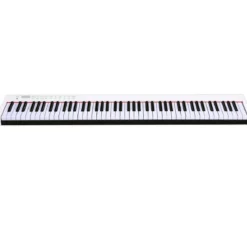 Digitales Klavier mit 88 Tasten tragbares elektronisches Keyboard 127 x 21,5 x 6,5 cm Weiß + Schwarz