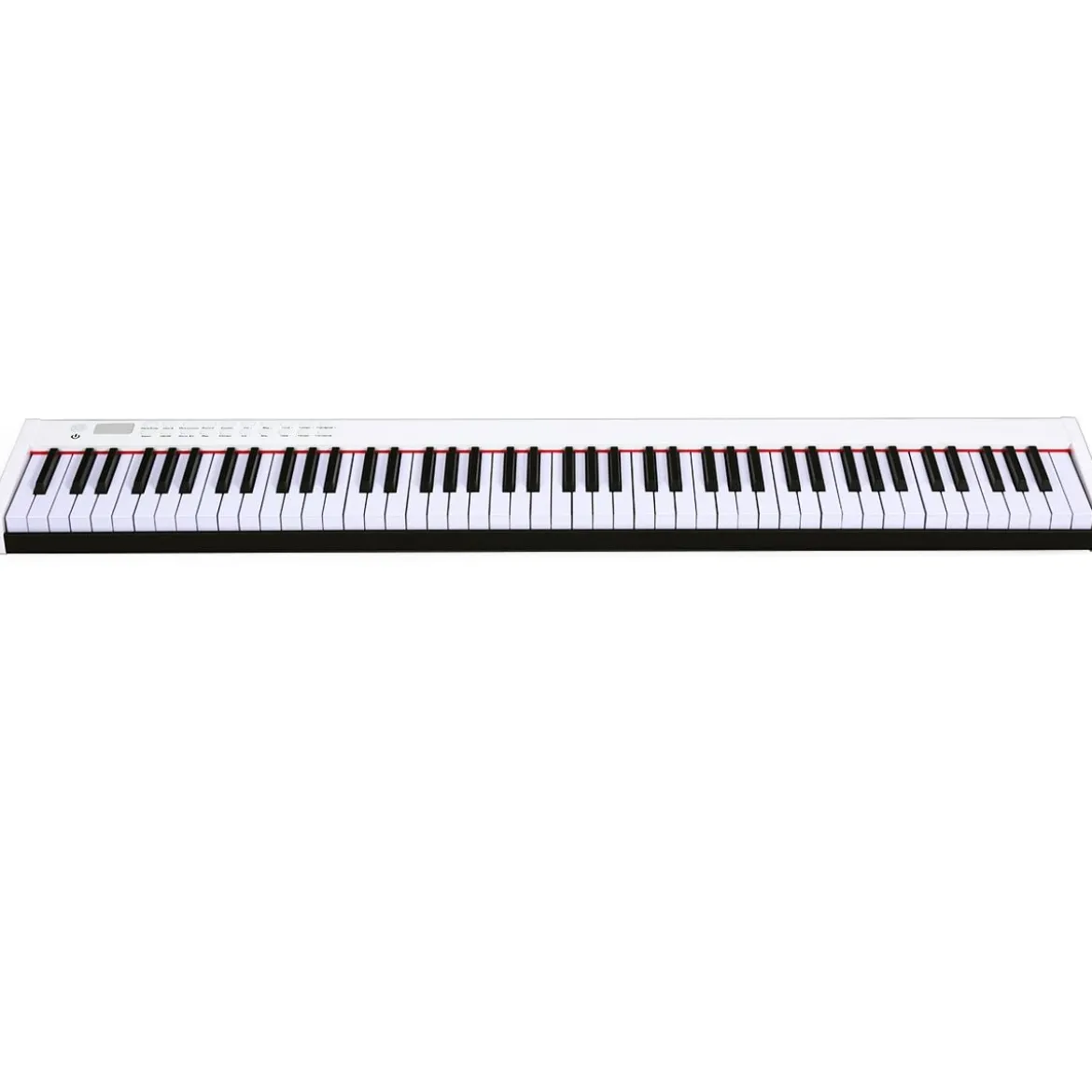 Digitales Klavier mit 88 Tasten tragbares elektronisches Keyboard 127 x 21,5 x 6,5 cm Weiß + Schwarz