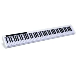 Digitales Piano Keyboard mit 88 Tasten Kinder elektrisches Klavier 126,5 x 18 x 6,5 cm Schwarz + Weiß
