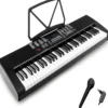 Digitalpiano Elektronisches Keyboard 61 Tastatur Elektroklavier 83 x 27,5 x 9 cm Schwarz