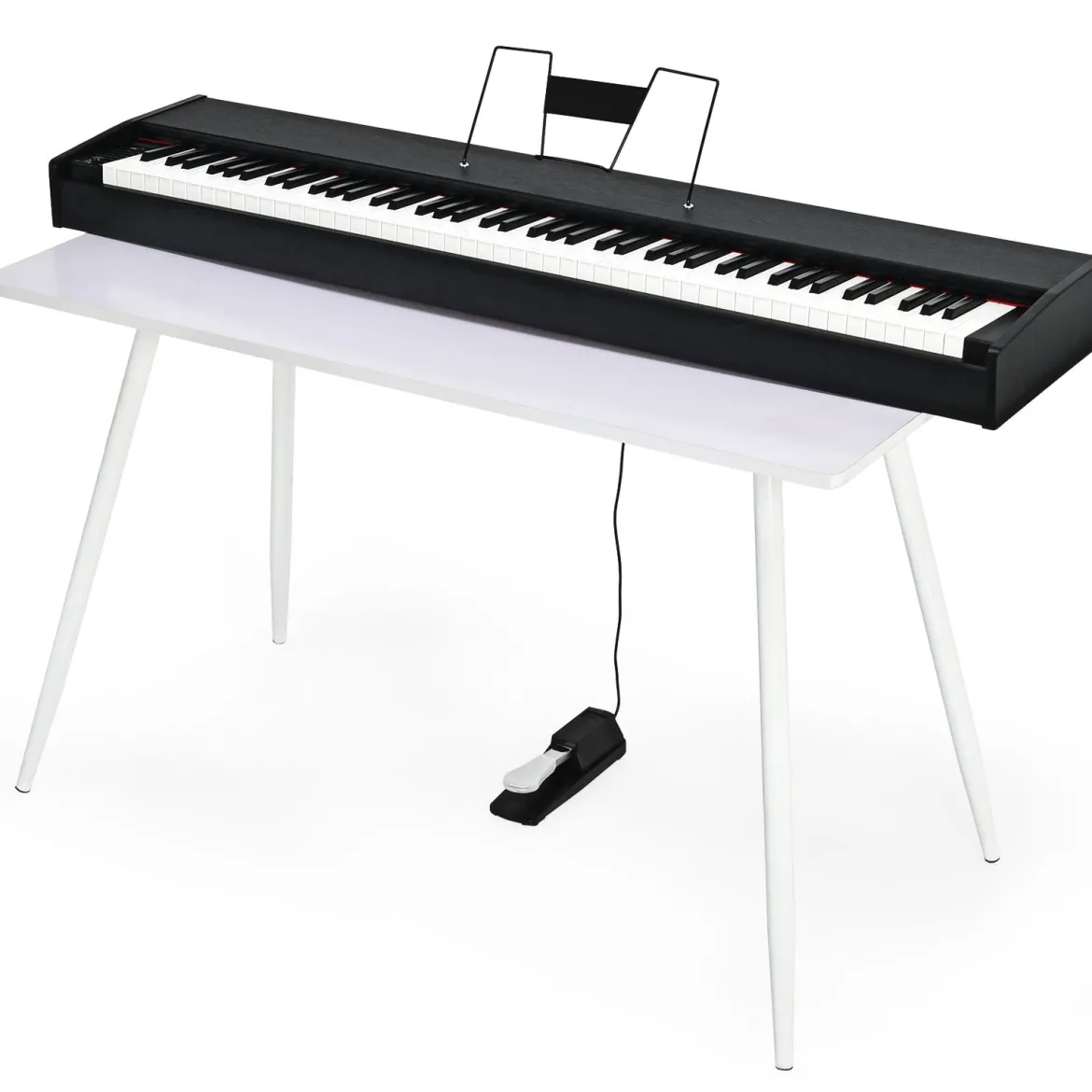 Digitalpiano Klavier Elektrisches Keyboard Klaviertastatur mit Netzteil 135x32,5x10,5CM