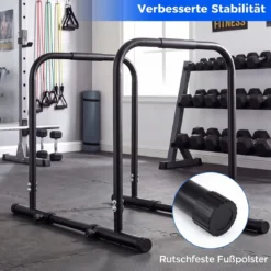 Dip Barren bis 300 kg Belastbar 81,5-88,5 cm Höhenverstellbar 86-126 cm Breitenverstellbar