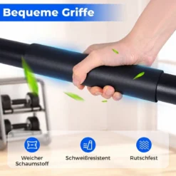 Dip Station 4 Höhenstufen & 5Breitenstufen Verstellbar Gesamt bis 300 kg Belastbar Schwarz