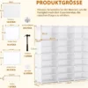 DIY Schuhregal mit 12 Fächern für 48 Paar Schuhe & Stiefel Kunststoff Schuhschrank Schuh Organizer Weiß