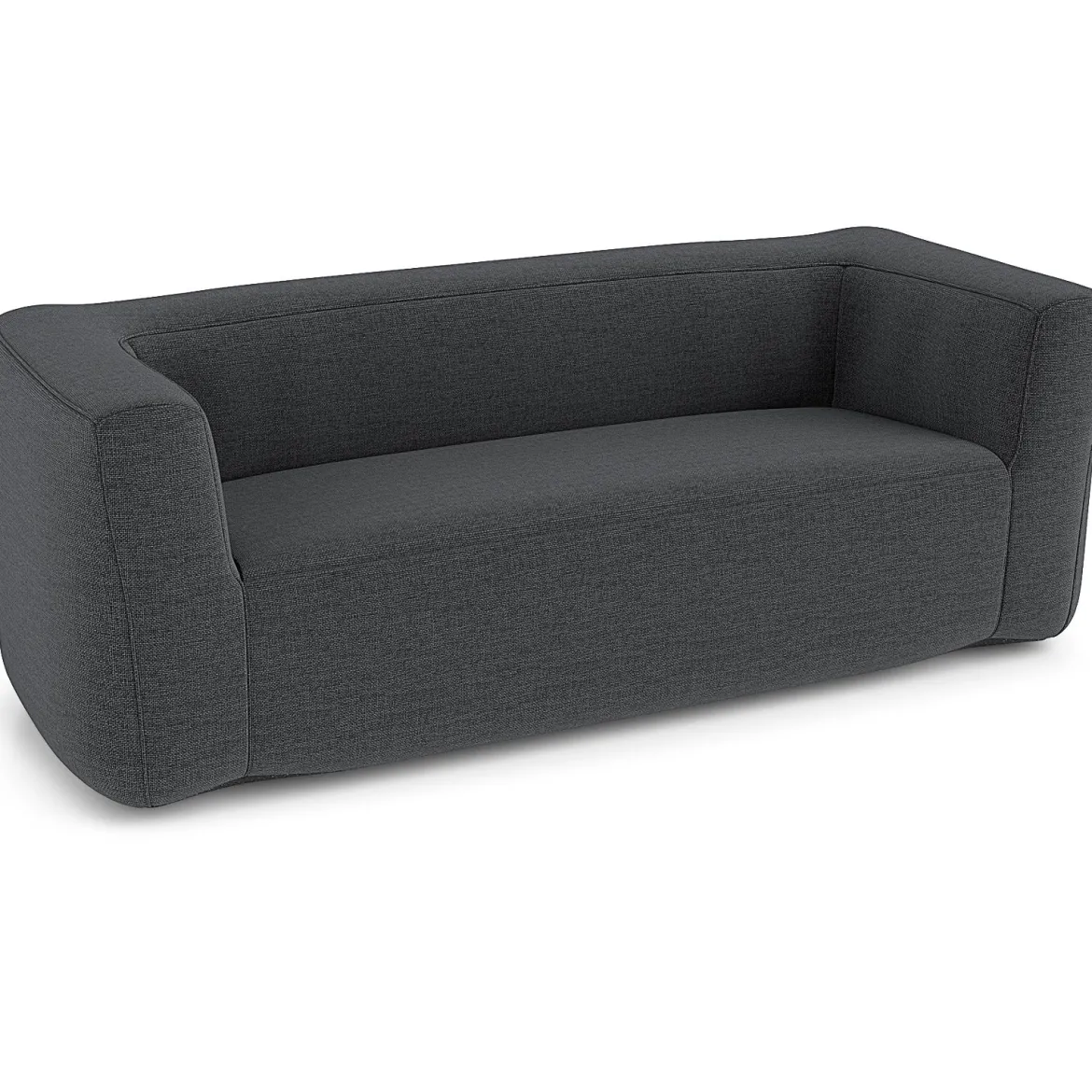 Doppelluftsofa tragbares aufblasbares Sofa mit abnehmbarem Bezug breite Armlehnen Grau