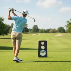 Doppelseitiges Golf-Chipping-Netz mit 5 Zielöffnungen & Dreieckige Struktur & Oxford Gewebe Ziel-Trainingssystem