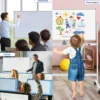 Doppelseitiges magnetisches mobiles Whiteboard verstellbaretrocken abwischbare Tafel auf Rädern Weiß