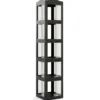 360° Drehbares Bücherregal Klappbares Standregal Transparenter Büroregal 36,5 x 36 x 174 cm Schwarz