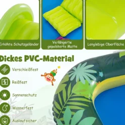 Dschungeltiere Planschbecken mit Sprinkler Rutsche & Wurfspiel Aufblasbares Wasserspielcenter