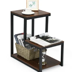 3 Ebenen Beistelltisch Nachtisch Vintage Sofatisch Kaffeetisch Telefontisch Nachtkommode
