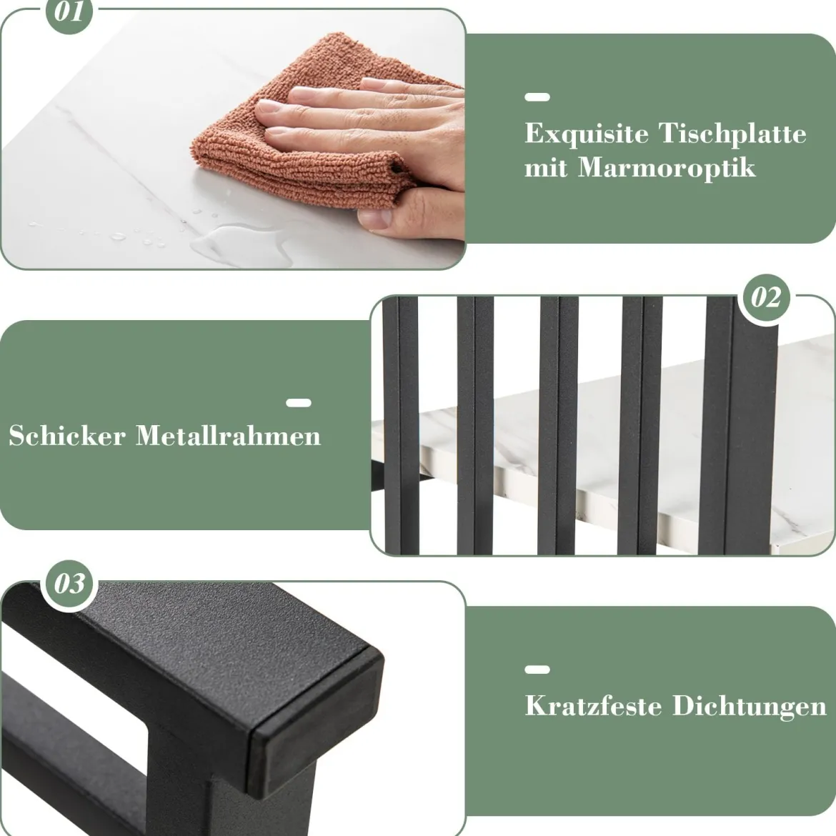 2 Ebenen Konsolentisch mit Marmoroptik Schmaler Beistelltisch Flurtisch mit Metallrahmen