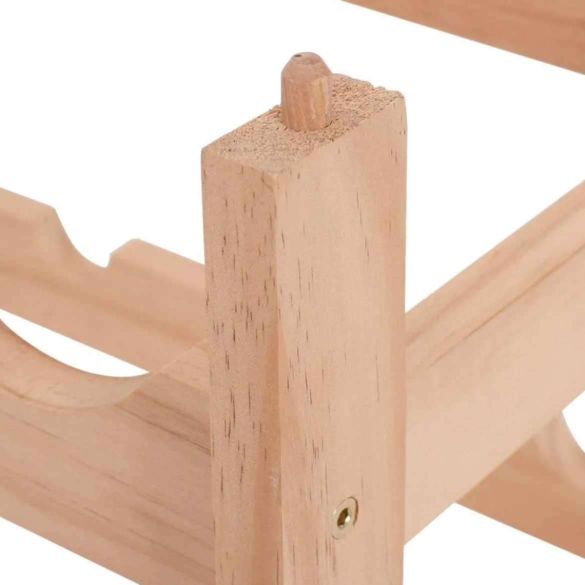 2 Ebenen Stapelbar Holz Weinschrank Weinregal Flaschenständer mit 8 Flaschen